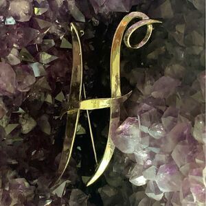 Vintage Yager Brooch in Silver tone, Stamped